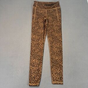 Gap Fit Womens Sz Med Tall‎ Cheetah Power Full Yoga Sculpt Compression Leggings